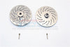 HPI Savage XL Flux Aluminum Wheel Hex Claw With Brake Disk - 2Pcs Set Gray Silver