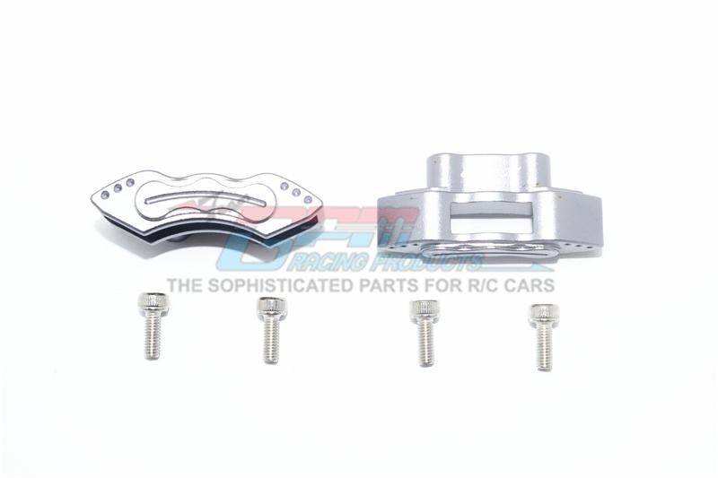 Losi 1/6 Super Baja Rey 4X4 Desert Truck Aluminum Front / Rear Brake Caliper - 1Pr Set Gray Silver