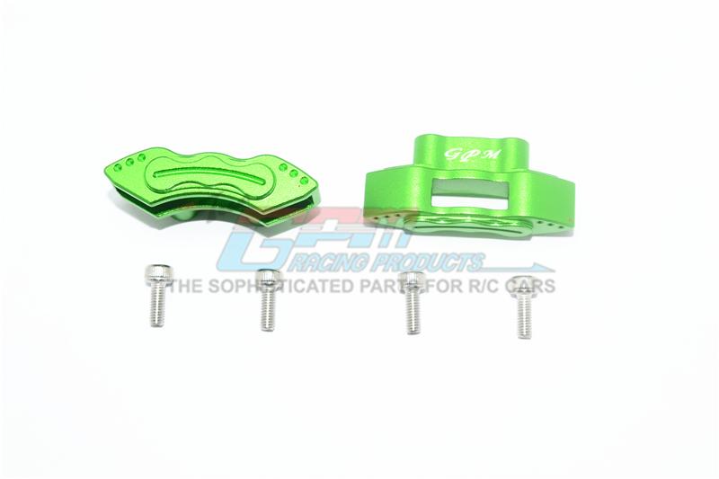 Losi 1/6 Super Baja Rey 4X4 Desert Truck Aluminum Front / Rear Brake Caliper - 1Pr Set Green