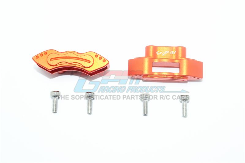 Losi 1/6 Super Baja Rey 4X4 Desert Truck Aluminum Front / Rear Brake Caliper - 1Pr Set Orange