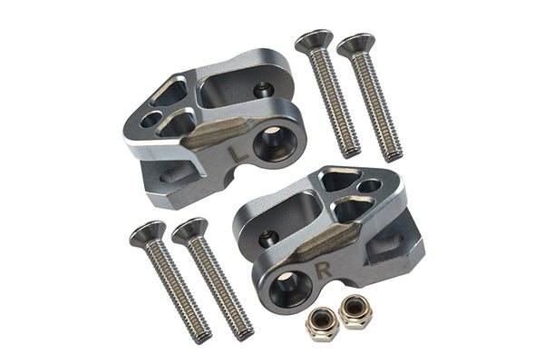 Aluminum  Rear Lower Axle Mount Set For Rear Suspension Links For LOSI 1:6 4WD Super Baja Rey LOS05013 / Super Baja Rey 2.0 LOS05021 Upgrades - Gray Silver