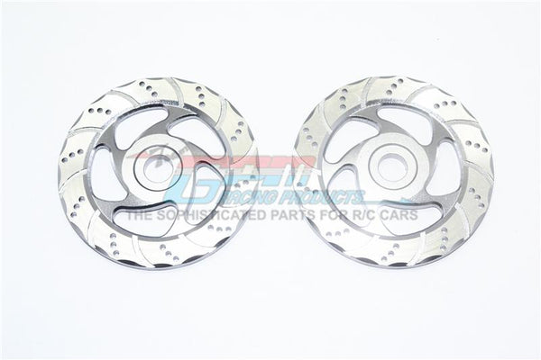 Losi 1/6 Super Baja Rey 4X4 Desert Truck Aluminum Brake Disk With Silver Lining - 2Pc Set Gray Silver