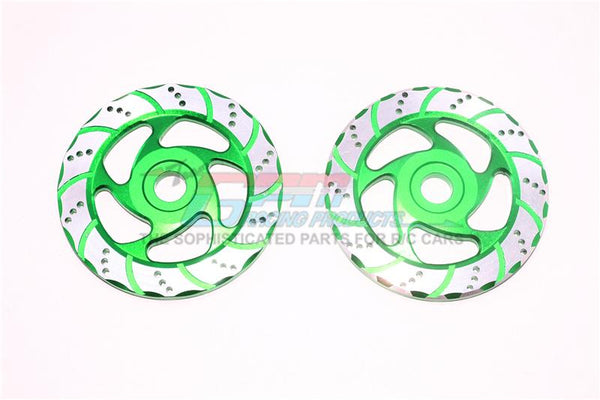 Losi 1/6 Super Baja Rey 4X4 Desert Truck Aluminum Brake Disk With Silver Lining - 2Pc Set Green