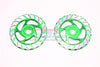 Losi 1/6 Super Baja Rey 4X4 Desert Truck Aluminum Brake Disk With Silver Lining - 2Pc Set Green