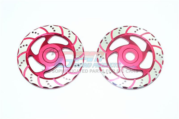 Losi 1/6 Super Baja Rey 4X4 Desert Truck Aluminum Brake Disk With Silver Lining - 2Pc Set Red