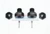 Losi 1/6 Super Baja Rey 4X4 Desert Truck Aluminum Wheel Hex Adapter (+2mm) - 6Pc Set Black