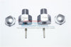 Losi 1/6 Super Baja Rey 4X4 Desert Truck Aluminum Wheel Hex Adapter (+5mm) - 6Pc Set Gray Silver