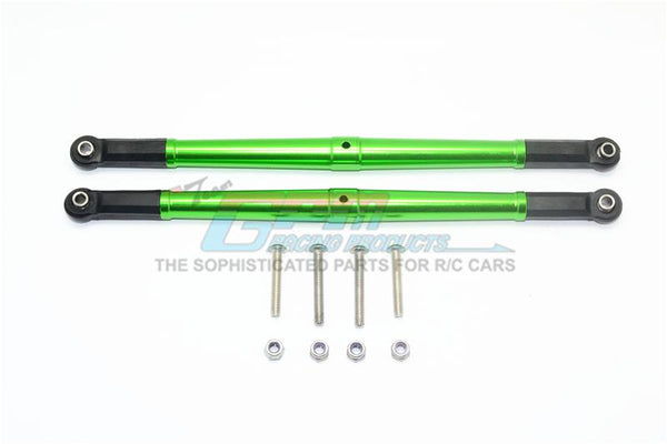 Losi 1/6 Super Baja Rey 4X4 Desert Truck Aluminum Adjustable Rear Upper Chassis Link Tie Rods - 1Pr Set Green