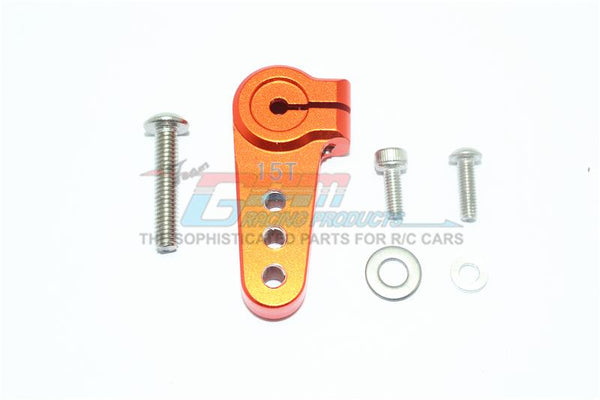 Losi 1/6 Super Baja Rey 4X4 Desert Truck Aluminum Adjustable 15T Servo Horn - 1Pc Set Orange