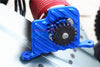 Losi 1/6 Super Baja Rey 4X4 Desert Truck Aluminum Motor Mount Plate With Heat Sink Fins - 1Pc Set Blue
