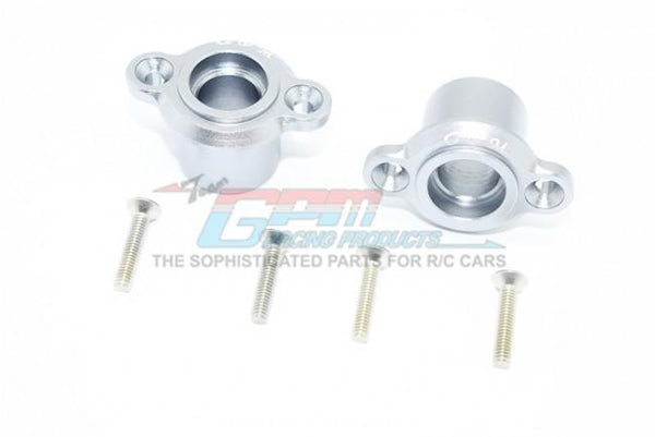 Losi 1/6 Super Baja Rey 4X4 Desert Truck Aluminum Rear Axle Adapters - 1Pr Set Silver