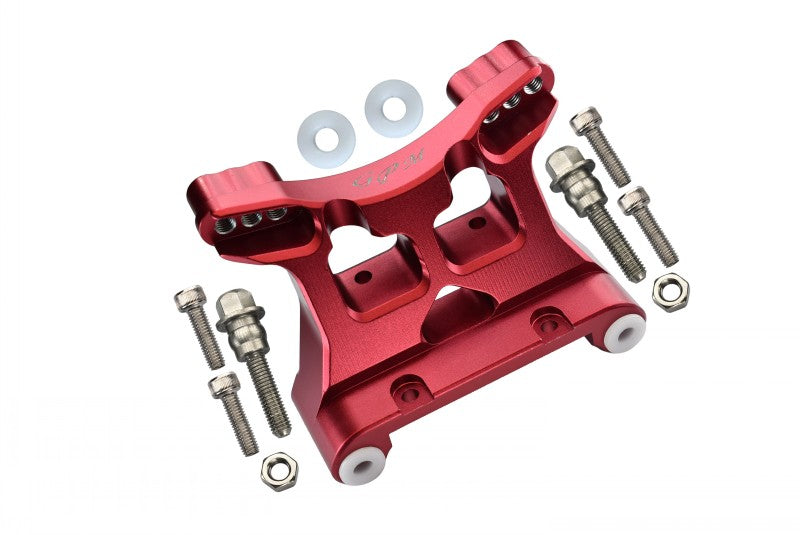 Aluminum Front Damper Mount For LOSI 1:6 4WD Super Baja Rey LOS05013 / Super Baja Rey 2.0 LOS05021 Upgrades - Red
