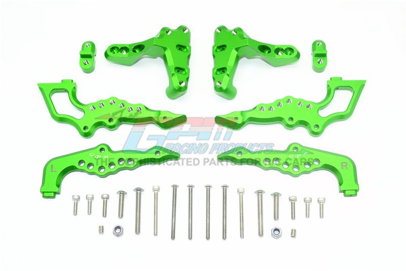 Losi 1/6 Super Baja Rey 4X4 Desert Truck Aluminum Rear Damper Mount - 1 Set Green