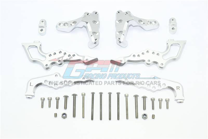 Losi 1/6 Super Baja Rey 4X4 Desert Truck Aluminum Rear Damper Mount - 1 Set Silver