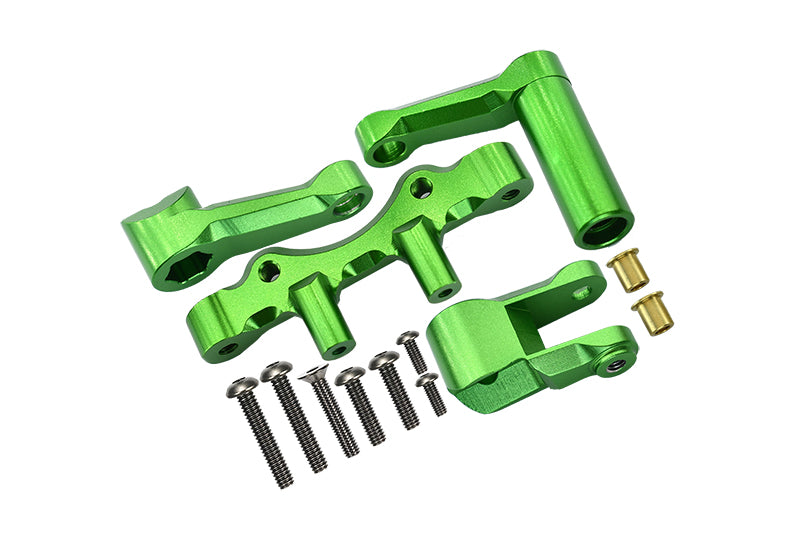 Aluminum Steering Assembly For LOSI 1:6 4WD Super Baja Rey LOS05013 / Super Baja Rey 2.0 LOS05021 Upgrades - Green