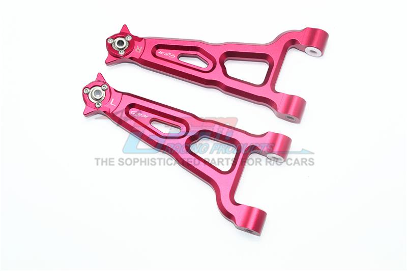 Losi 1/6 Super Baja Rey 4X4 Desert Truck Aluminum Front Upper Suspension Arm - 1Pr Set Red