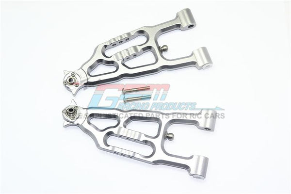 Losi 1/6 Super Baja Rey 4X4 Desert Truck Aluminum Front Lower Suspension Arm - 1Pr Set Gray Silver