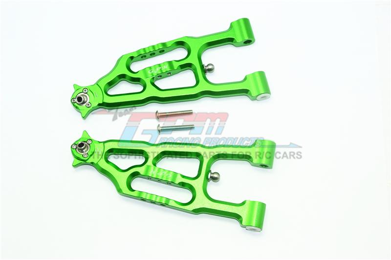 Losi 1/6 Super Baja Rey 4X4 Desert Truck Aluminum Front Lower Suspension Arm - 1Pr Set Green