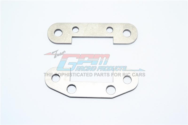 Losi 1/6 Super Baja Rey 4X4 Desert Truck Stainless Steel Stabilizing Mount For Front Lower Arm & Front Gearbox - 2Pc Set 