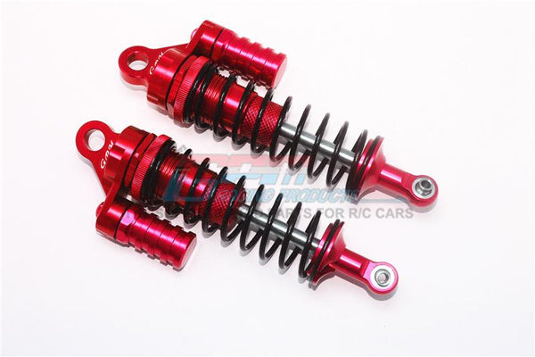 Losi 1/6 Super Baja Rey 4X4 Desert Truck Aluminum Front L-Shape Shocks (132mm) - 1Pr Set Red