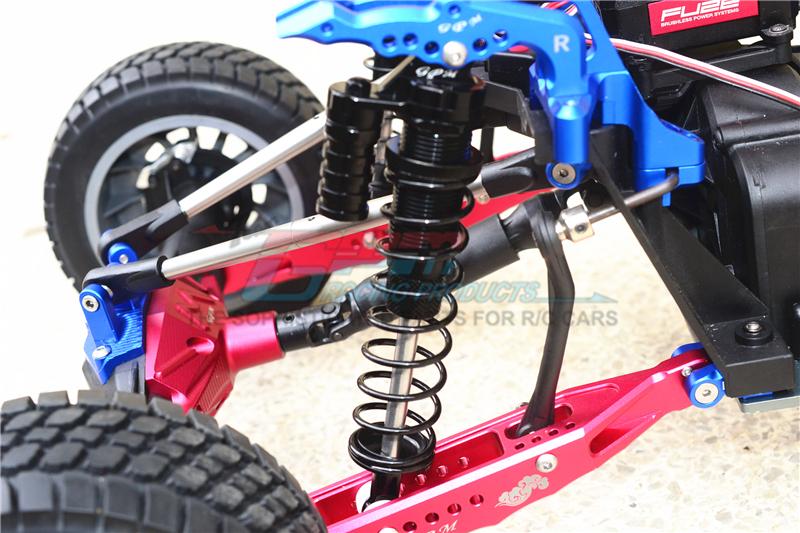 GPM Aluminum Front Lower Suspension Arms For Losi 1/6 Super Baja Rey – 1 Pair Set (Gray Silver)