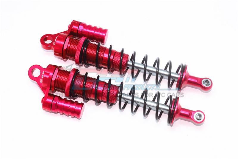 Losi 1/6 Super Baja Rey 4X4 Desert Truck Aluminum Rear L-Shape Shocks (170mm) - 1Pr Set Red