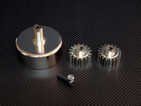 HPI Baja 5B RTR, 5B SS, 5T Steel Pinion 16T & 18T With 5Mm Bore, Profile Regraded, Both For Use With Stock Spur Gear Or SBJ057T - 2Pcs Set + Steel Clutch Bell Of 5mm Bore With Screw & Lock Nut For Use With Pinions SBJ01618TO - 1Pc Set Silver