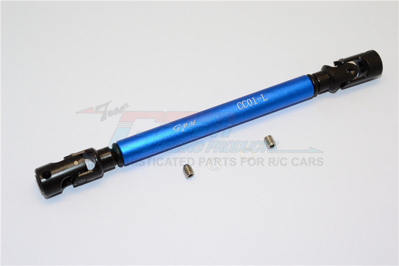 Tamiya CC01 Steel Adjustable Main Shaft With Aluminum Body (Long) - 1Pc Set Blue