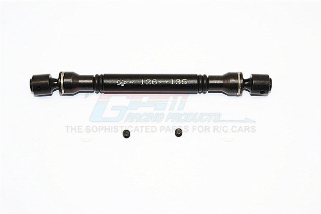Tamiya CC01 Steel+Aluminum Center Drive Shaft (126mm-135mm) - 1Pc Set Black