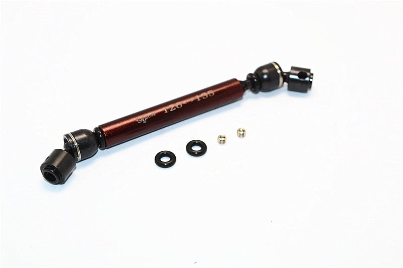 Tamiya CC01 Steel+Aluminum Front & Rear Main Drive Shaft (126mm-135mm) - 1Pc Set Brown