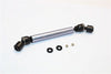 Tamiya CC01 Steel+Aluminum Front & Rear Main Drive Shaft (126mm-135mm) - 1Pc Set Gray Silver