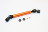 Tamiya CC01 Steel+Aluminum Front & Rear Main Drive Shaft (126mm-135mm) - 1Pc Set Orange