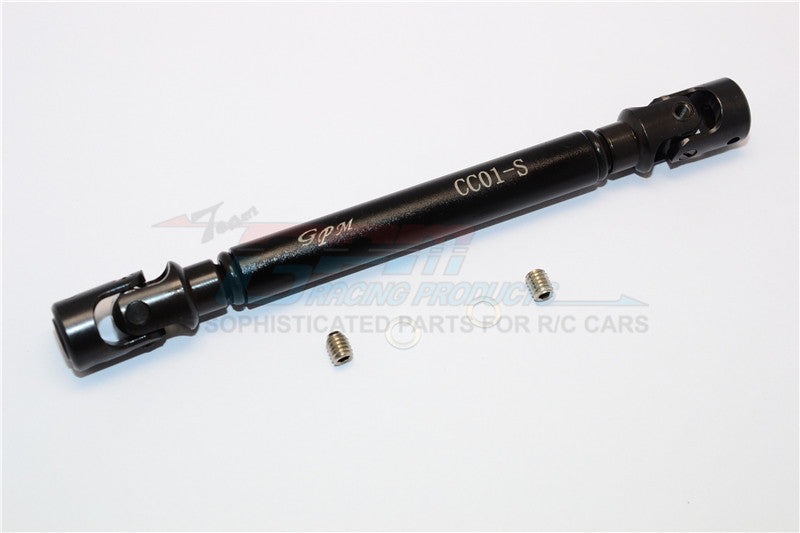 Tamiya CC01 Steel Adjustable Main Shaft With Aluminum Body (Short) - 1Pc Set Black