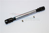 Tamiya CC01 Steel Adjustable Main Shaft With Aluminum Body (Short) - 1Pc Set Gray Silver