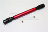 Tamiya CC01 Steel Adjustable Main Shaft With Aluminum Body (Short) - 1Pc Set Red