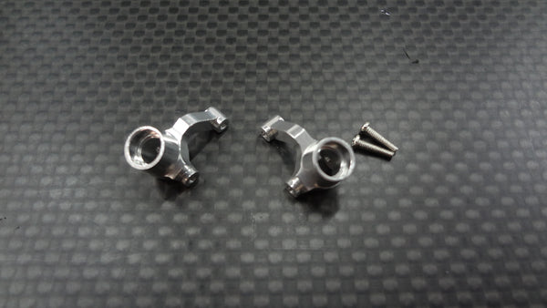 Team Losi 1/24 Micro SCT & Micro Rally Car Aluminum Front Knuckle Arm - 1Pr Silver