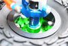 Axial SCX10 & SCX10 II Aluminum Hex Adapter 21mm Thick - 1Pr Set Green