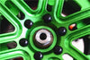 Axial SCX10 & SCX10 II Aluminum Hex Adapter 21mm Thick - 1Pr Set Green