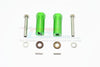 Axial SCX10 & SCX10 II Aluminum Hex Adapter 31mm Thick - 1Pr Set Green