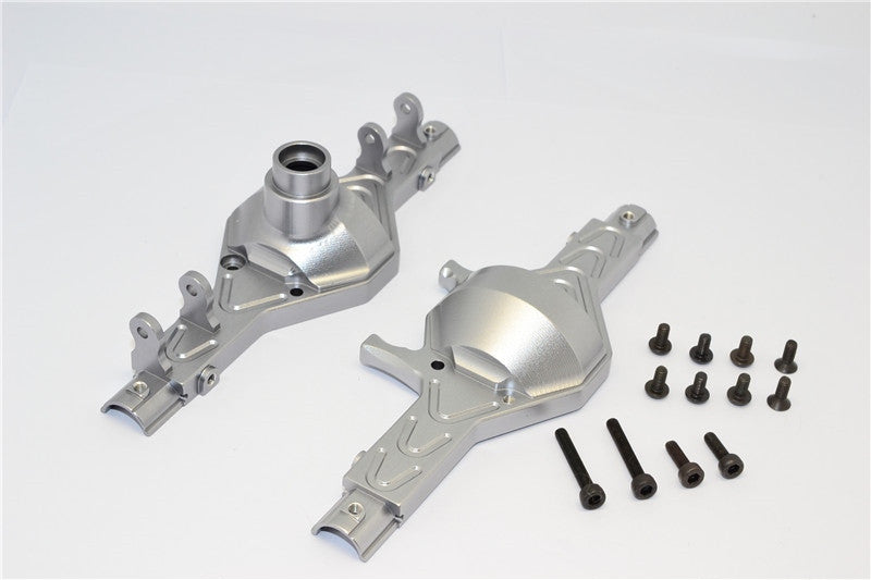 Axial SCX10 Aluminum Front/Rear Gear Box - 1 Set Gray Silver