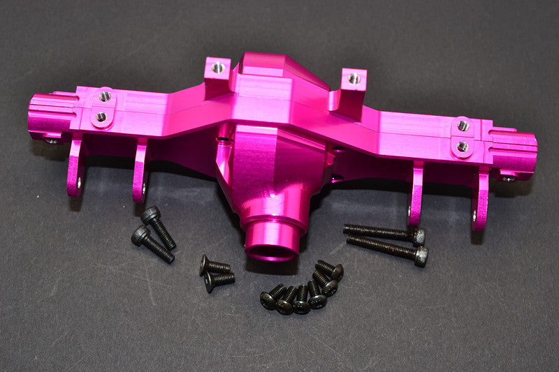 Axial SCX10 Aluminum Front / Rear Gear Box - 1 Set Pink