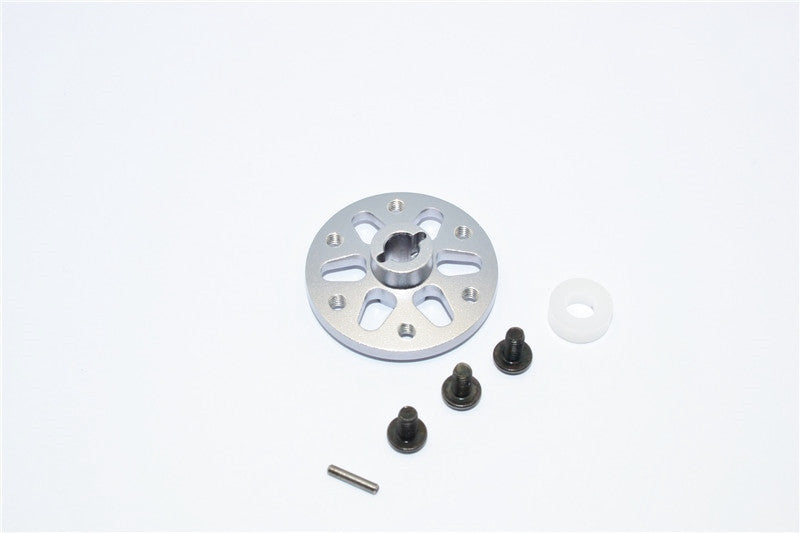 Axial SCX10 Aluminum Spur Gear Adapter - 1Pc Set Gray Silver