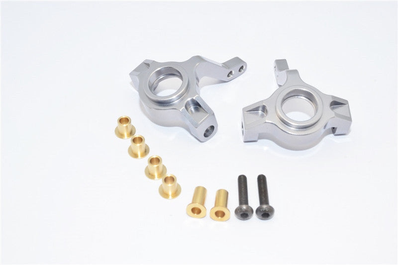 Axial SCX10 Aluminum Front Knuckle Arm - 1Pr Set Gray Silver