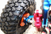 Axial SCX10 & SCX10 II Aluminum Pendulum Wheel Knuckle Axle Weight + 21mm Hex Adapter - 1Pr Set Brown
