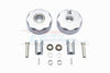 Axial SCX10 & SCX10 II Aluminum Pendulum Wheel Knuckle Axle Weight + 21mm Hex Adapter - 1Pr Set Gray Silver