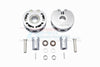 Axial SCX10 & SCX10 II Aluminum Rolling Beads Pendulum Wheel Knuckle Axle Weight + 21mm Hex Adapter - 1Pr Set Gray Silver