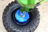 Axial SCX10 & SCX10 II Aluminum Pendulum Wheel Knuckle Axle Weight + 31mm Hex Adapter - 1Pr Set Blue