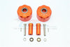 Axial SCX10 & SCX10 II Aluminum Pendulum Wheel Knuckle Axle Weight + 31mm Hex Adapter - 1Pr Set Orange