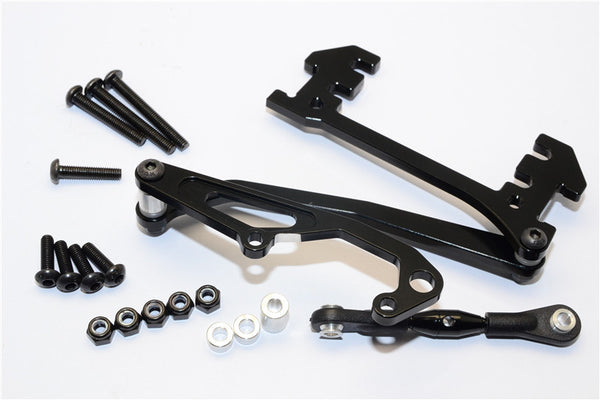 Axial SCX10 Aluminum Servo Mount With Panhard Bar - 1 Set Black