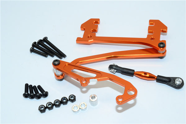 Axial SCX10 Aluminum Servo Mount With Panhard Bar - 1 Set Orange